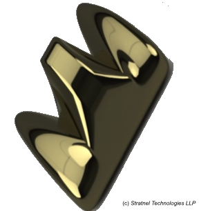 Complex shape that is hard to machine but straightforward to 3D print — Stratnel