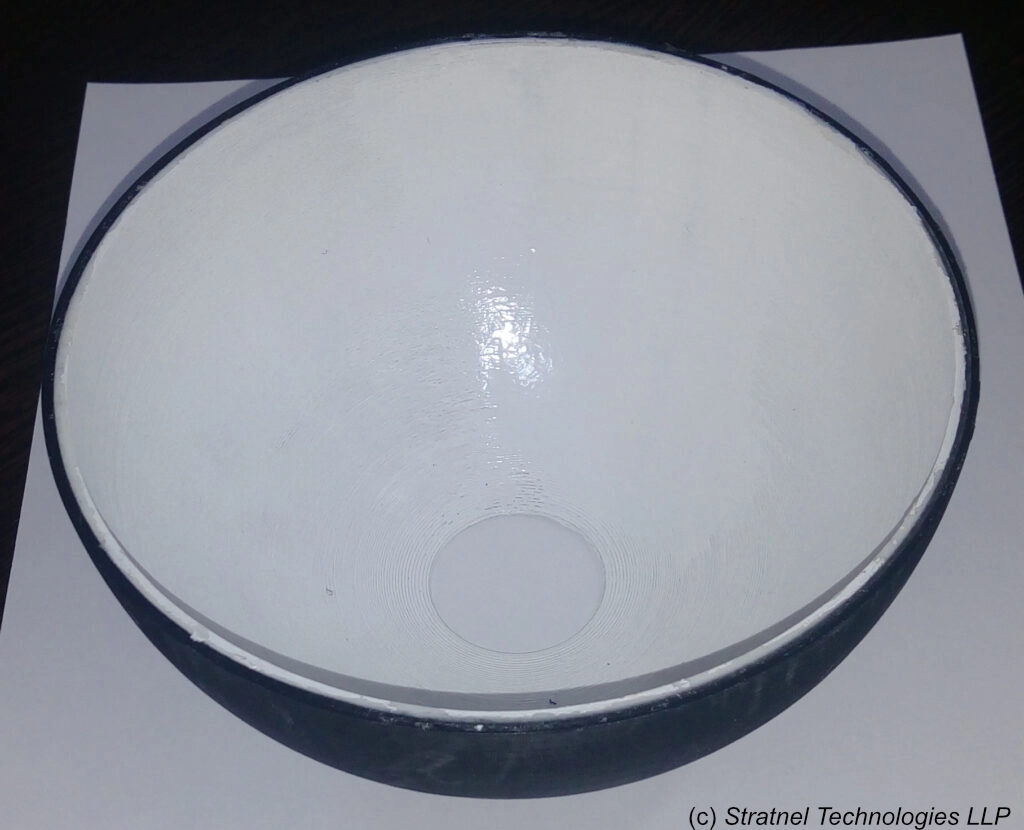3D printed reflector with dual-material construction — Stratnel